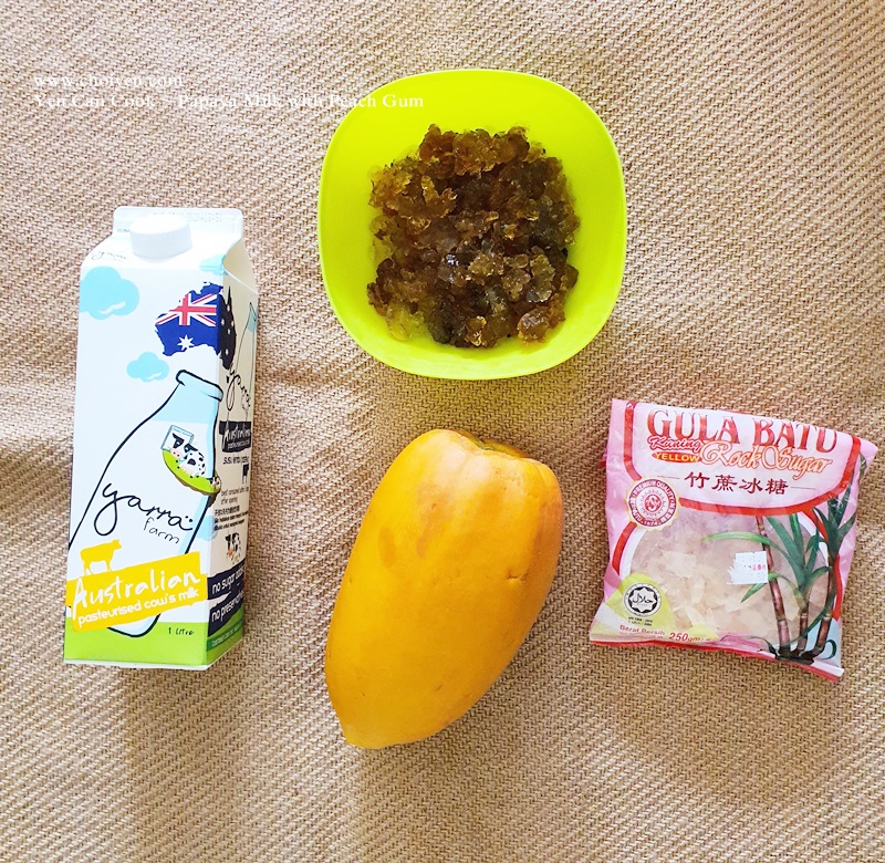 Yen Can Cook Papaya Milk with Peach Gum Mimi's Dining Room
