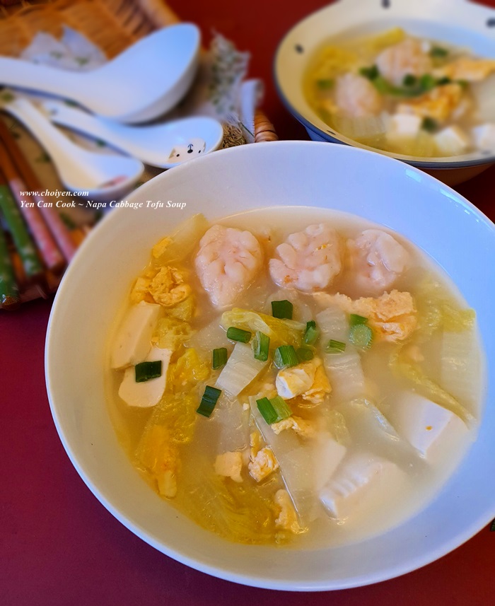Yen Can Cook Napa Cabbage Tofu Soup (Vegetarian) Mimi's Dining Room