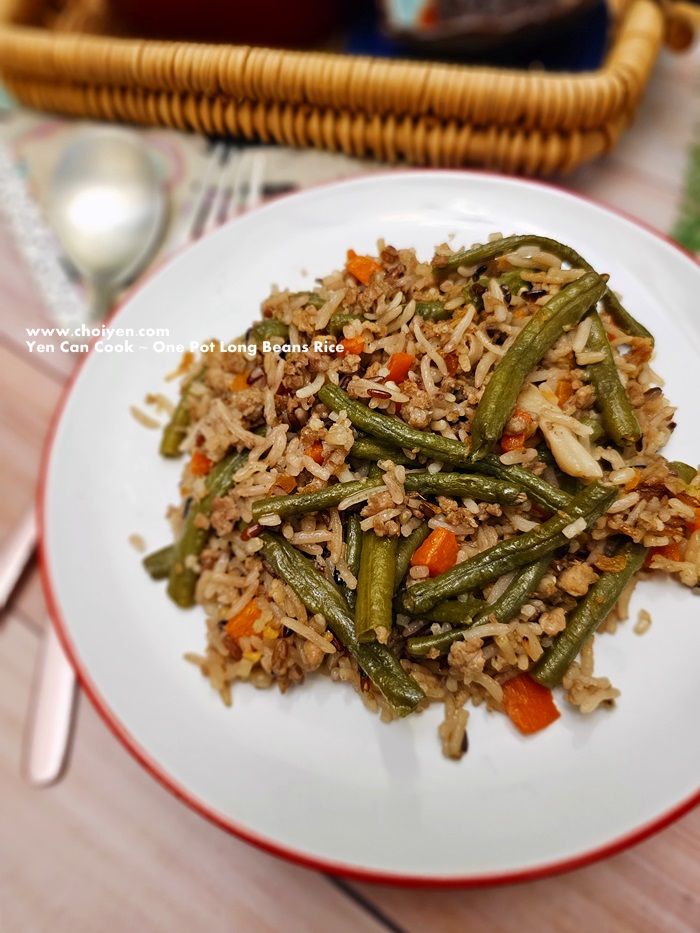 Yen Can Cook One Pot Long Beans Rice (Rice Cooker Version) Mimi's